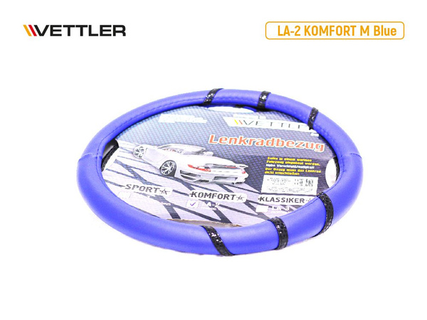 VETTLER - Оплетка на руль M 37-38 см. винил Голубой для Лада Рено Киа ...