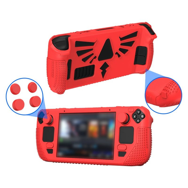 (1) Корпус для консоли Steam Deck Console - красный - с крышкой ...