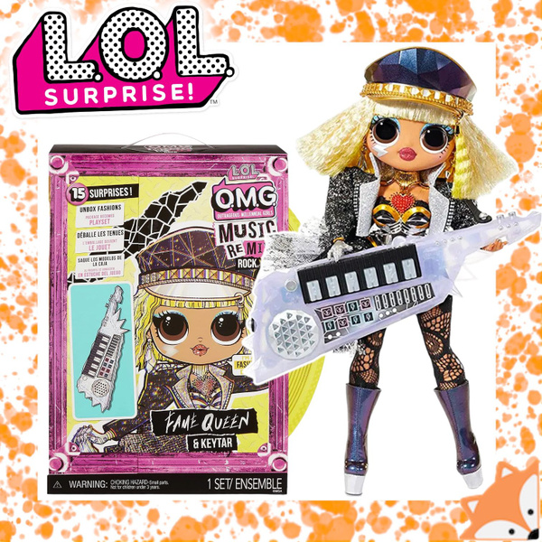LOL Surprise OMG Remix Rock Кукла Fame Queen с синтезатором - купить с ...