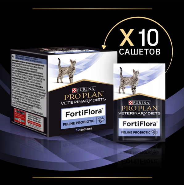 FortiFlora (ФортиФлора) пробиотик, кормовая добавка для кошек 10 ...