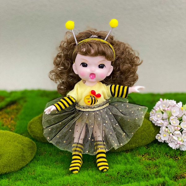 Новая милая маленькая кукла 16 см, 8 очков, костюм BJD, куклы, 13 ...