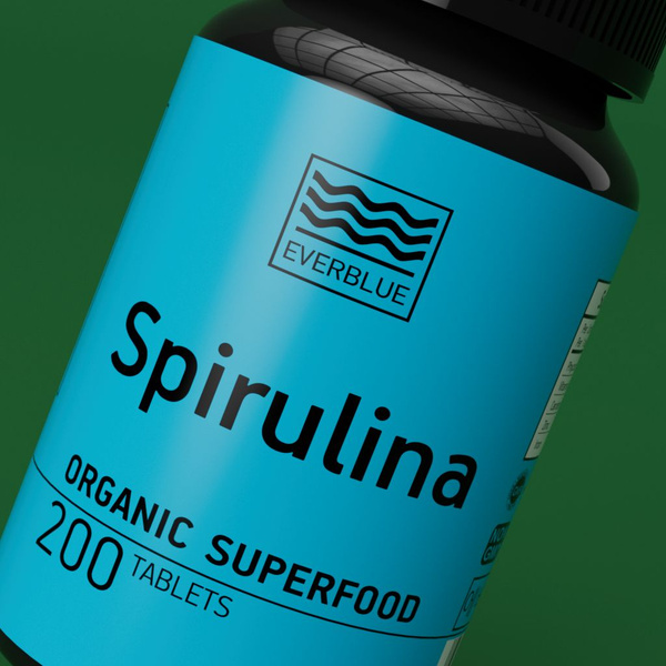 Спирулина ("Spirulina") Суперфуд 500 МГ (superfood 500 mg) от EVERBLUE ...