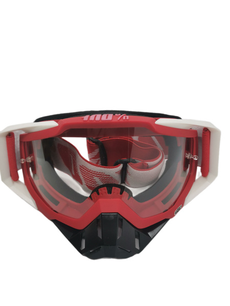 Очки кроссовые "100%" Red/White Прозрачные - купить по выгодной цене в ...