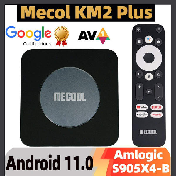 Медиаплеер Mecool KM2 plus, HDMI, RJ-45 Ethernet, USB, черный, Android ...
