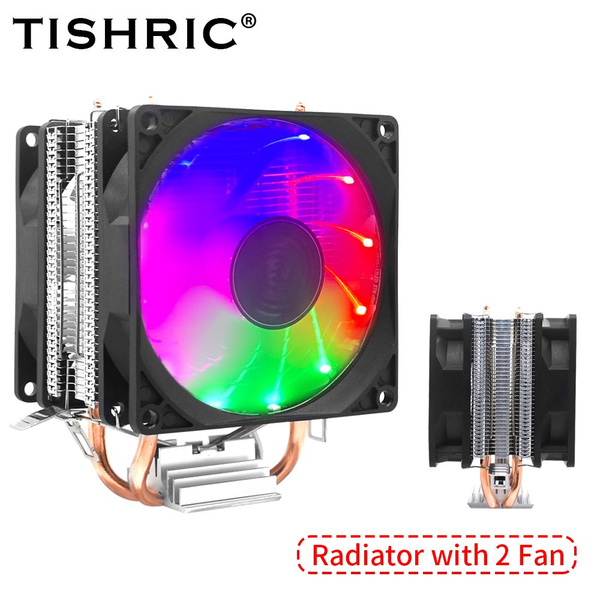 TISHRIC Радиатор процессора RGB 2 Теплопровод 3Pin PWM охлаждающий ...
