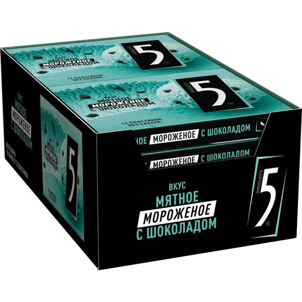Жевательная резинка "Wrigley's five" Мятное мороженное с шоколадом, без ...