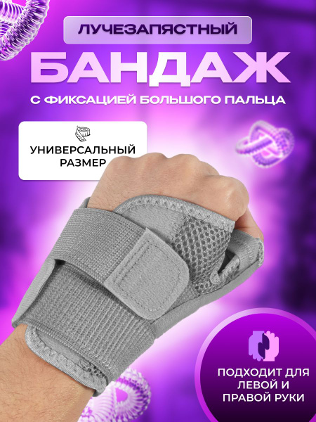 Бандаж ортез на запястье кисть и большой палец левой и правой руки ...