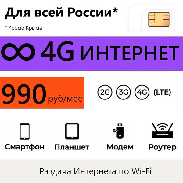 SIM-карта Ростелеком 990 (Вся Россия) - купить с доставкой по выгодным ...