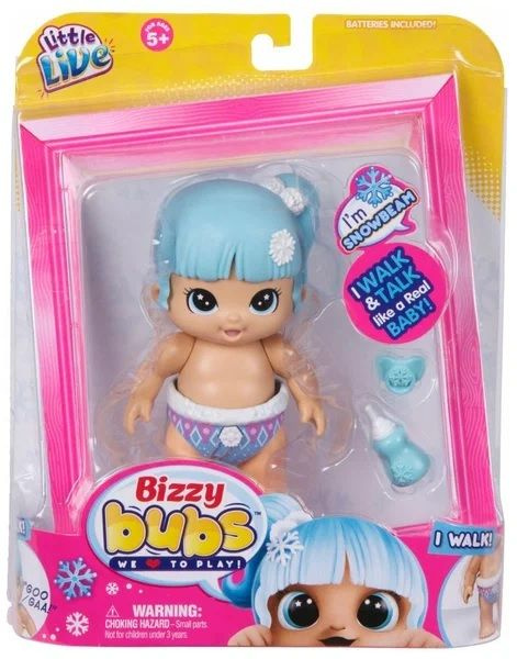 Интерактивная кукла Moose Bizzy Bubs Снежный Лучик (12 см) 28470 ...