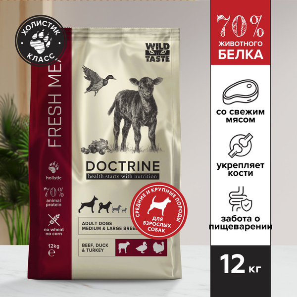 DOCTRINE Сухой корм для собак средних и крупных пород с индейкой и ...