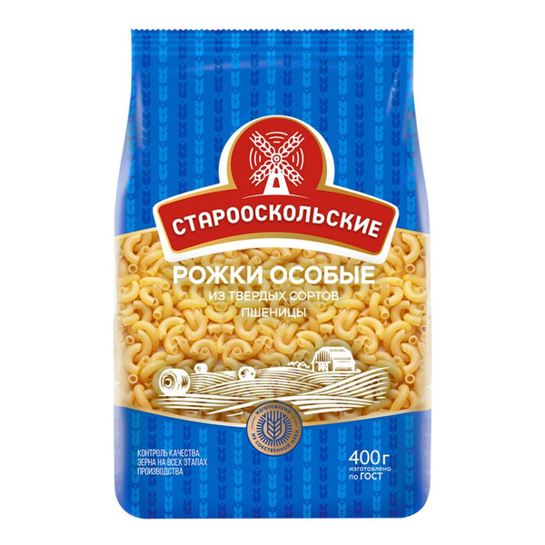 Макаронные изделия Старооскольские Рожки особые 400 г - купить с ...