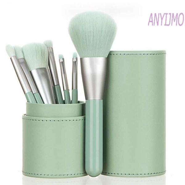 Набор кистей для макияжа 7 штук + тубус для хранения в подарок / Кисти ...