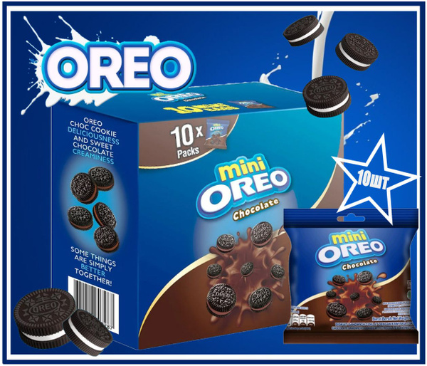 Печенье OREO Mini Chocolate с шоколадным кремом (204гр) 10шт х 20,4гр ...