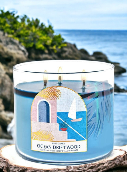 Свеча ароматическая Bath and Body Works "древесная, свежая", 12 см, 1 ...
