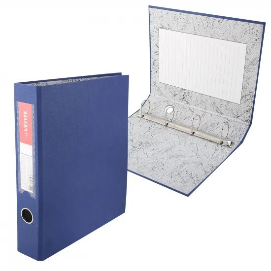 Папка на кольцах А4, картон, покрытие ПВХ, ширина корешка 50 мм, 4 ...