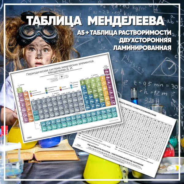 Таблица Менделеева А5 с растворимостью - купить с доставкой по выгодным ...