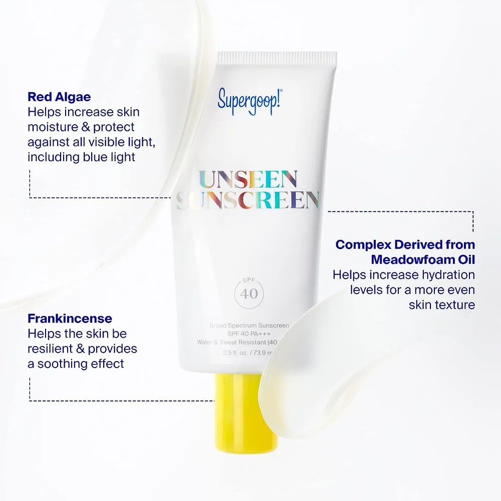 Supergoop! Санскрин для лица Unseen Sunscreen SPF 40, 50 мл - купить с ...