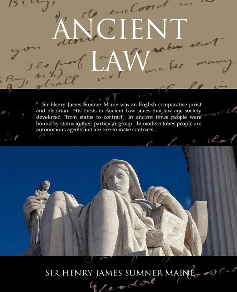 Обложка книги Ancient Law, Henry James Sumner Maine
