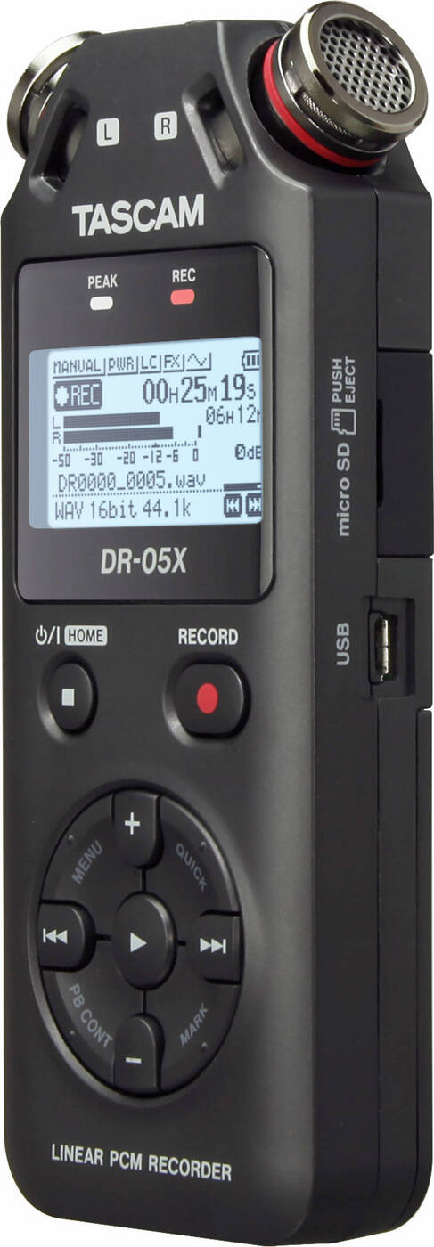 Tascam DR-05X RED Stereo Handheld Digital Recorder and USB Audio Interface 