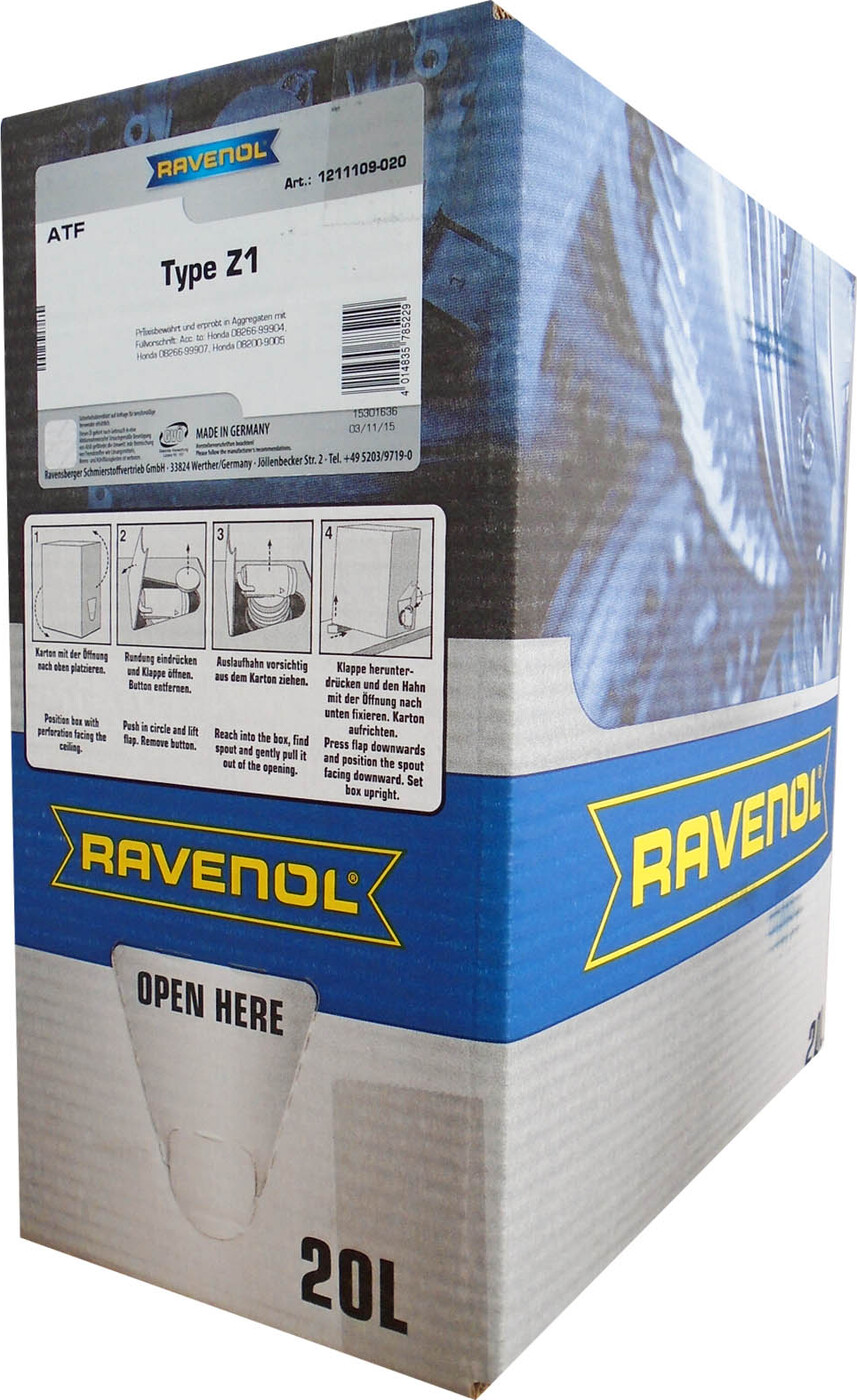 фото Трансмиссионное масло RAVENOL ATF Type Z1 Fluid (20л) ecobox