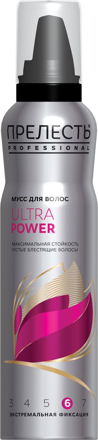 фото Мусс для укладки волос Прелесть Professional Ultra Power, экстремальной фиксации, 160 мл