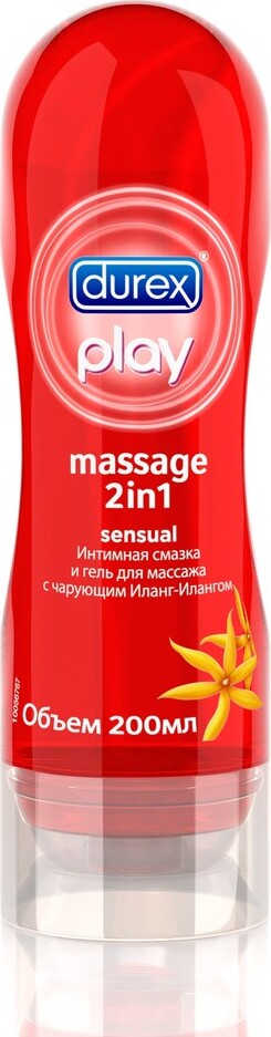 Интимная смазка и гель для массажа DUREX Massage 2in1 Sensual, с чарующим Иланг-Илангом, 200мл - изображение