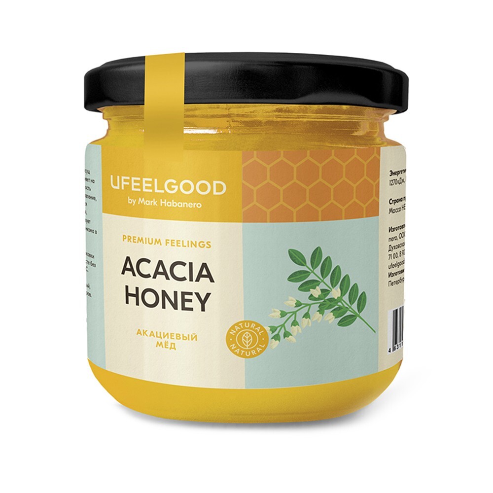 Акациевый мед UFEELGOOD, 400 г. — купить в интернет-магазине OZON с ...