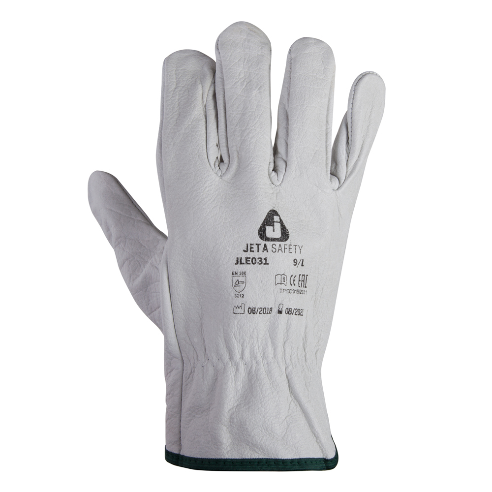 Перчатки защитные Jeta Safety, размер: XL, Натуральная кожа, 1 пар/уп