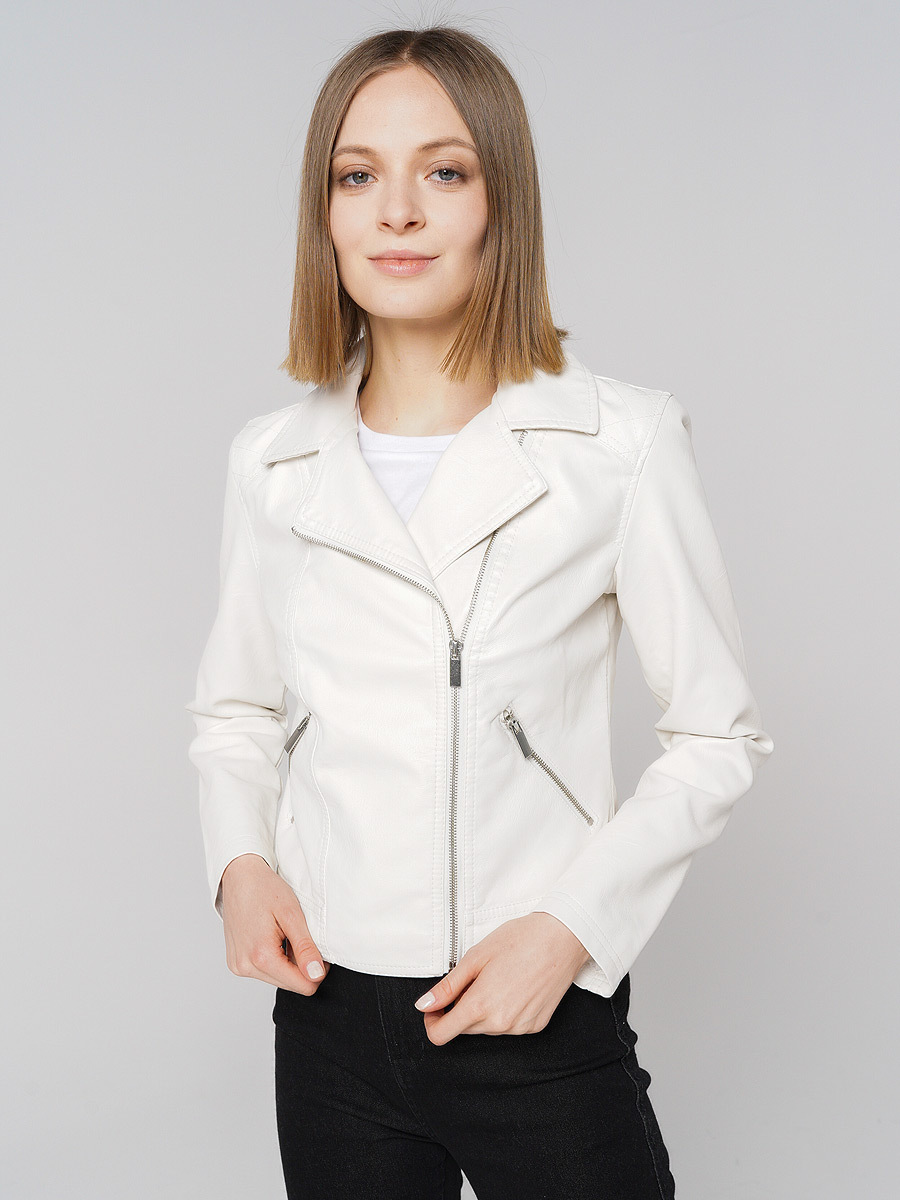 белые кожаные куртки фото