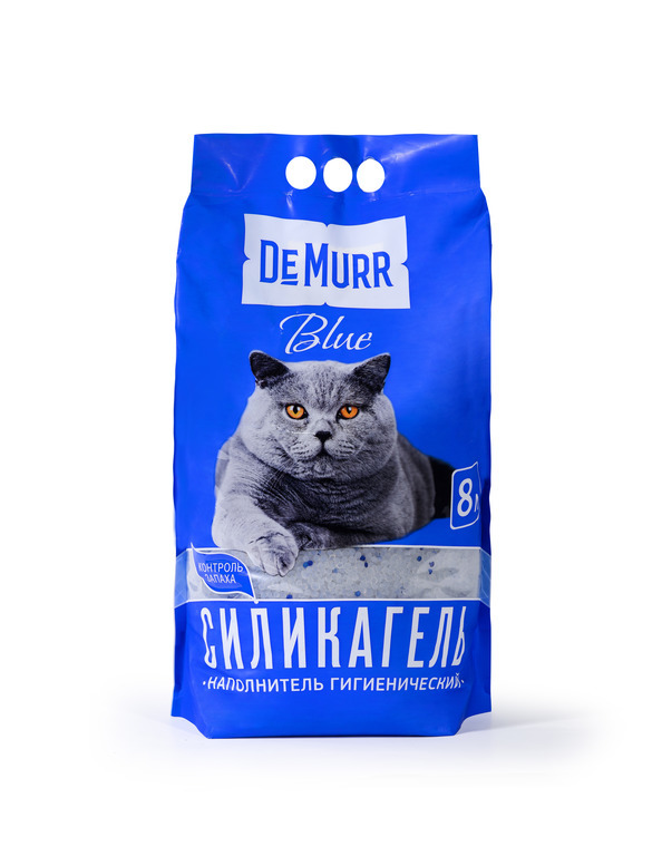 Силикагелевый наполнитель для кошек DeMurr Blue 8л