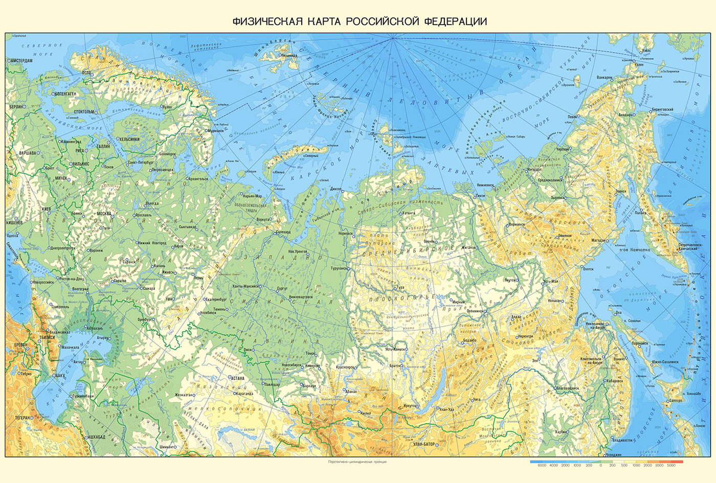 3д карта россии с рельефом