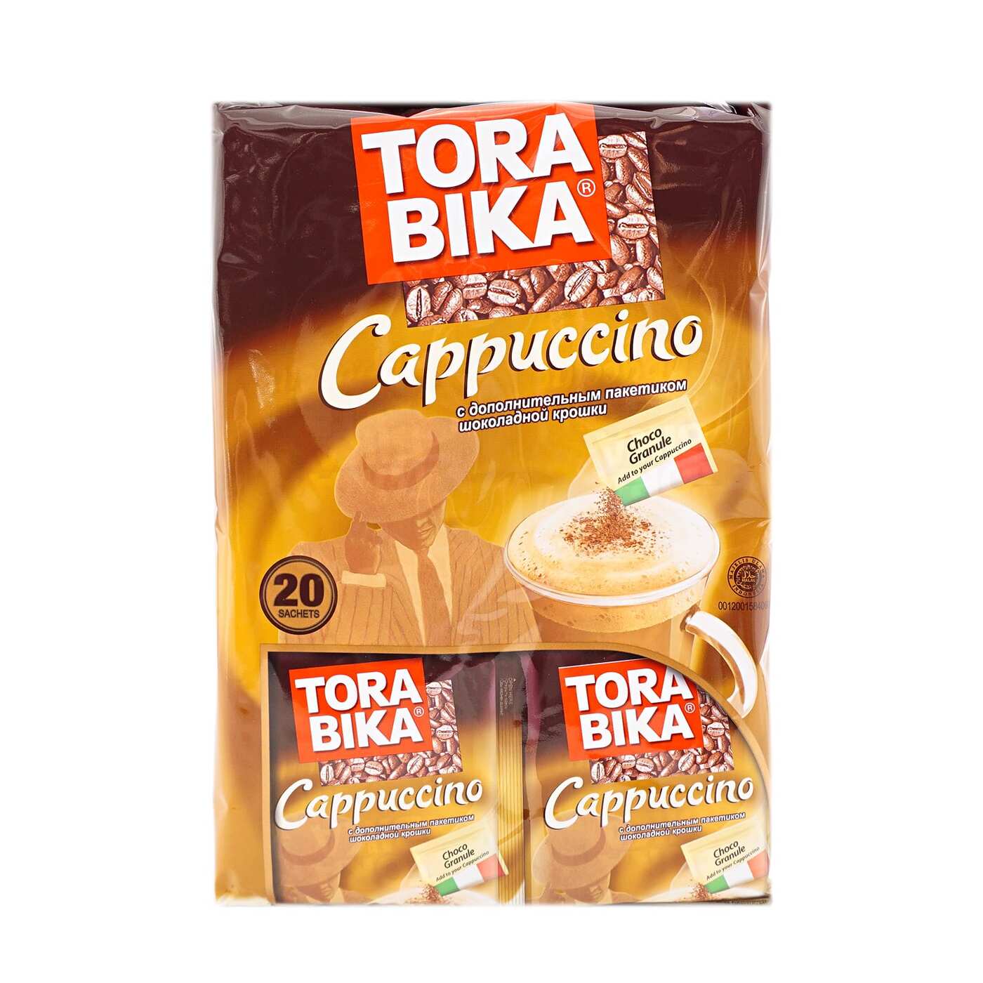 Кофейный напиток Torabika Cappuccino растворимый с пакетиком шоколадной ...
