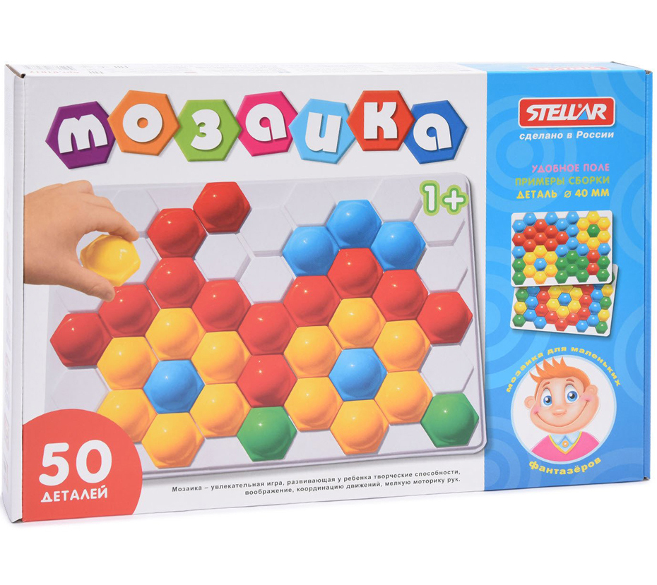 Мозаика крупная для самых маленьких сферическая, 40 мм 50 деталей ...