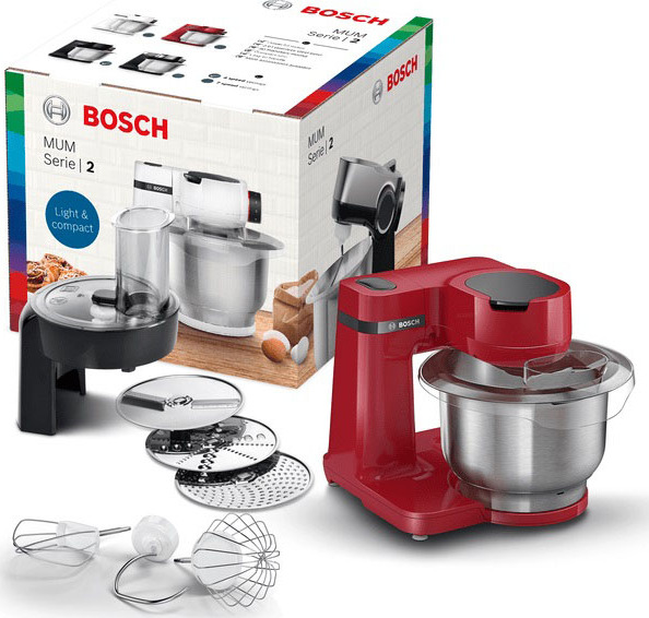 Кухонная машина Bosch MUMS2ER01 планетар.вращ. 700Вт красный