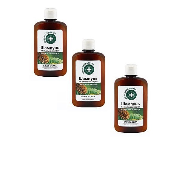 Домашний доктор Шампунь Кедровая живица Блеск и сила, 300мл ( 3 уп ...