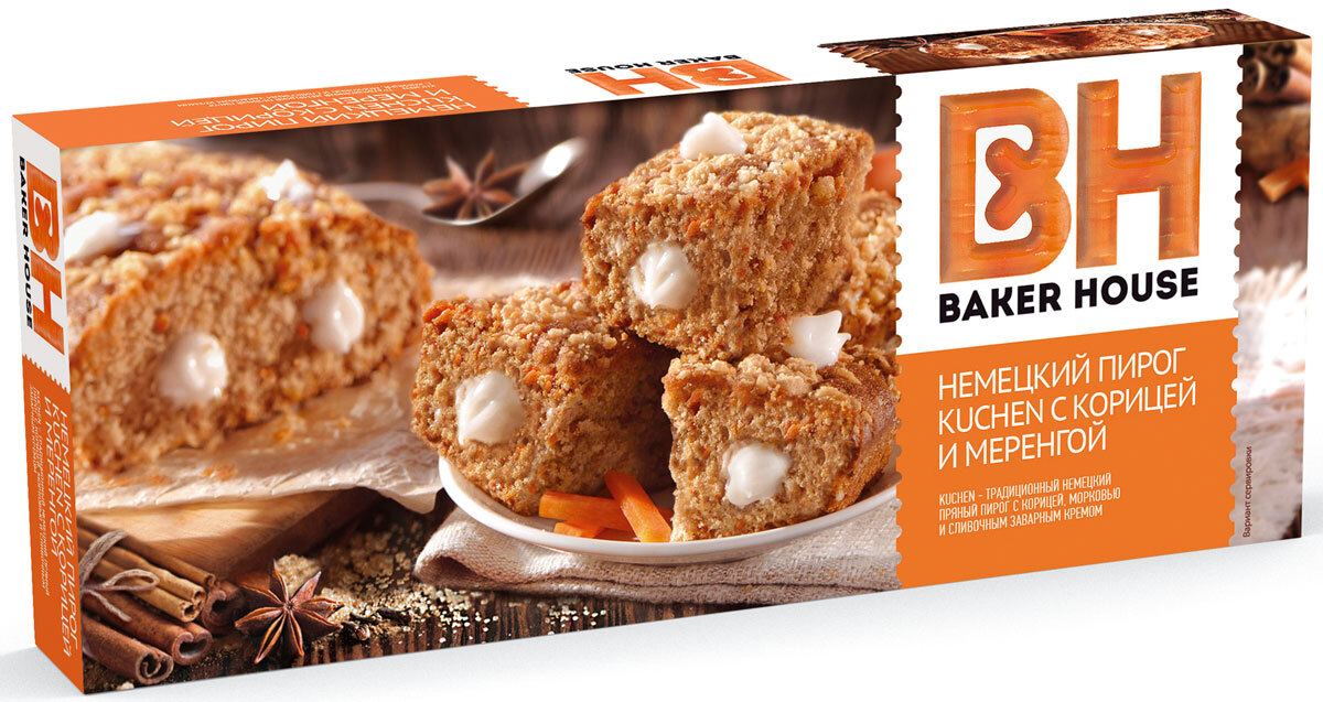 Baker House немецкий Kuchen пирог морковный, 350 г — купить в интернет ...