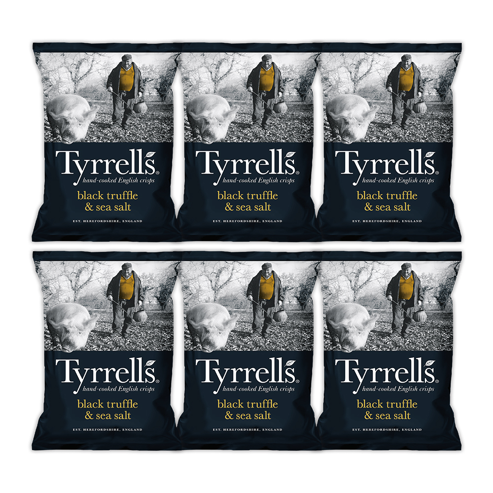 Чипсы Tyrrells Black Truffle & Sea Salt со вкусом черного трюфеля и