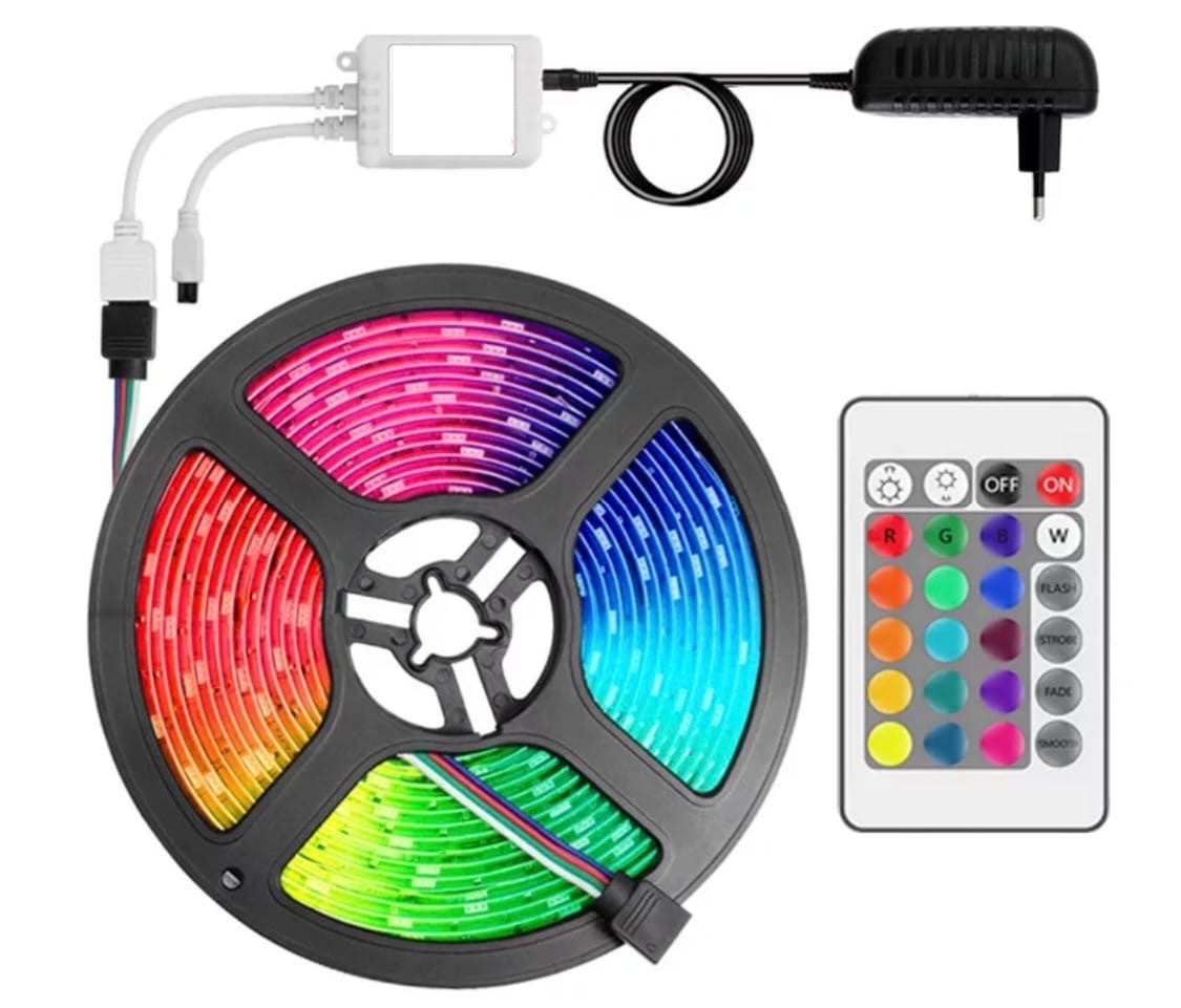 Лента светодиодная RGB, 5м, контроллер