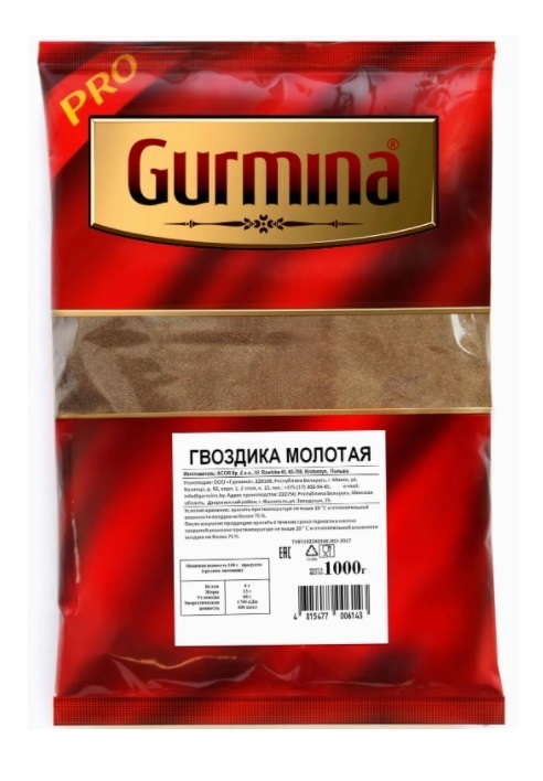 Гвоздика молотая "Gurmina", 1 кг — купить в интернет-магазине OZON с ...