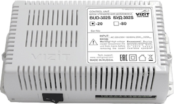 Блок управления домофона VIZIT БУД-302S-20
