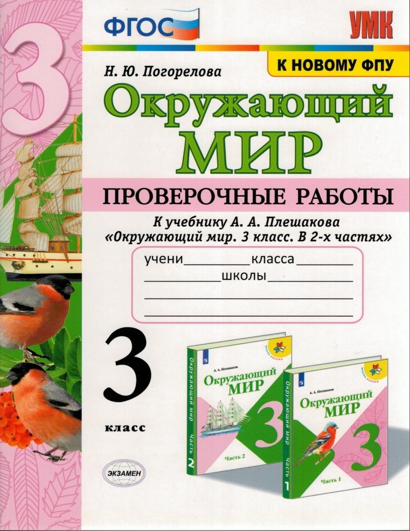 гдз окружающий мир 3 класс проверочные работы к учебнику плешакова (96) фото