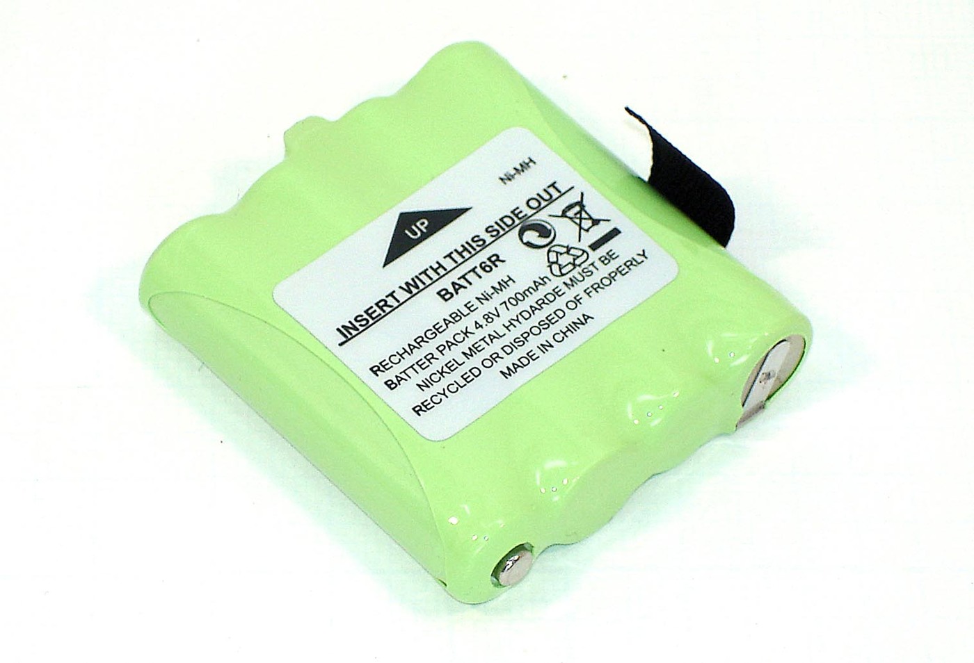 Аккумулятор для рации, радиостанции Midland LXT200 LXT300 LXT400 (BATT-6R) 700mAh 4.8V Ni-MH