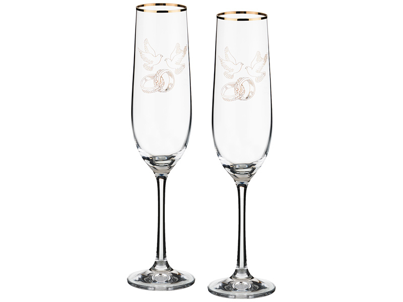 Набор бокалов Bohemia Crystal для шампанского, 190 мл, 2 шт - купить по ...