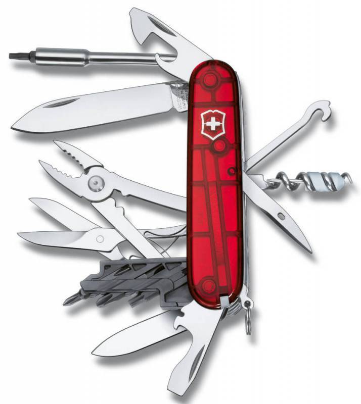 Нож складной перочинный швейцарский Victorinox CyberTool M (1.7725.T) 91мм 34функц. красный карт.коробка