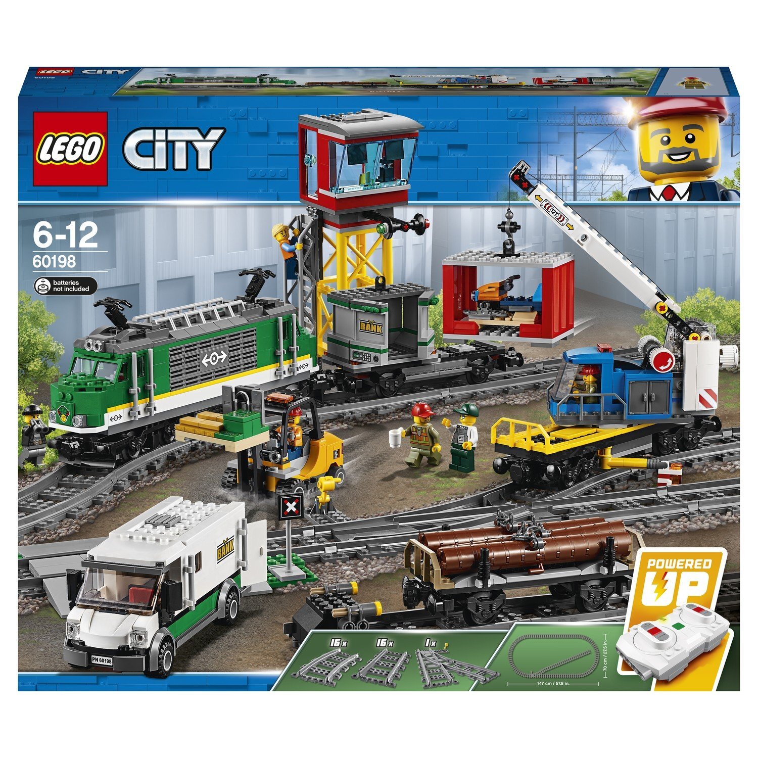 Конструктор LEGO City Trains Товарный поезд 60198 - купить с доставкой по  выгодным ценам в интернет-магазине OZON (538059857)