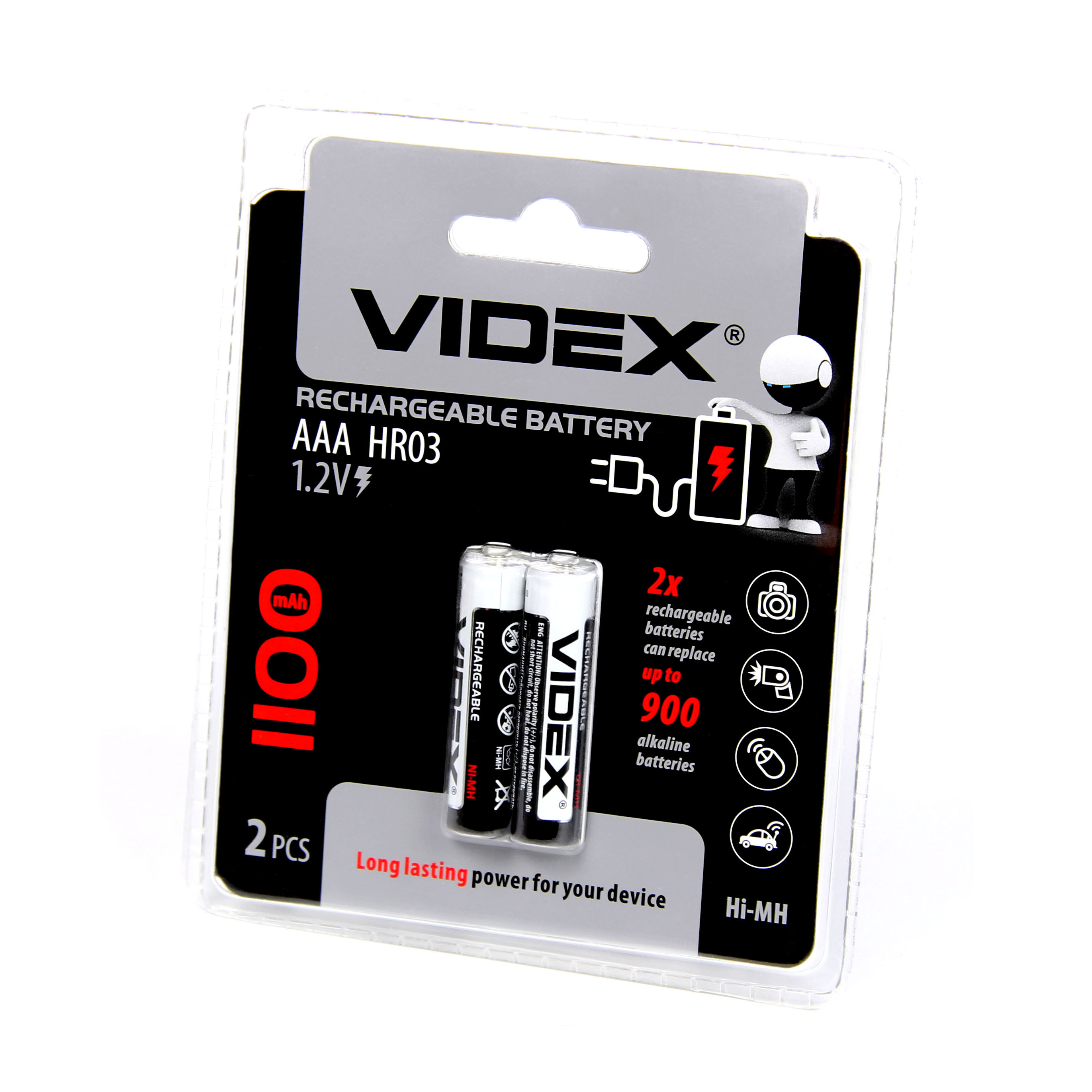 Аккумулятор VIDEX HR03/AAA 1100mAh 2BL