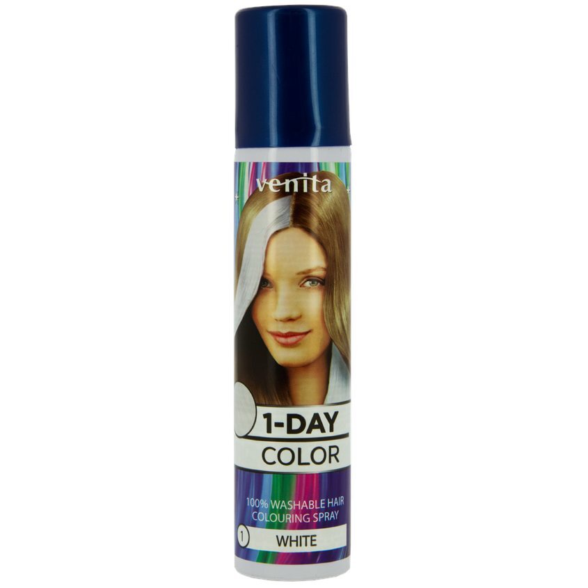 VENITA VENITA Спрей для волос оттеночный 1-DAY COLOR тон White (белый ...