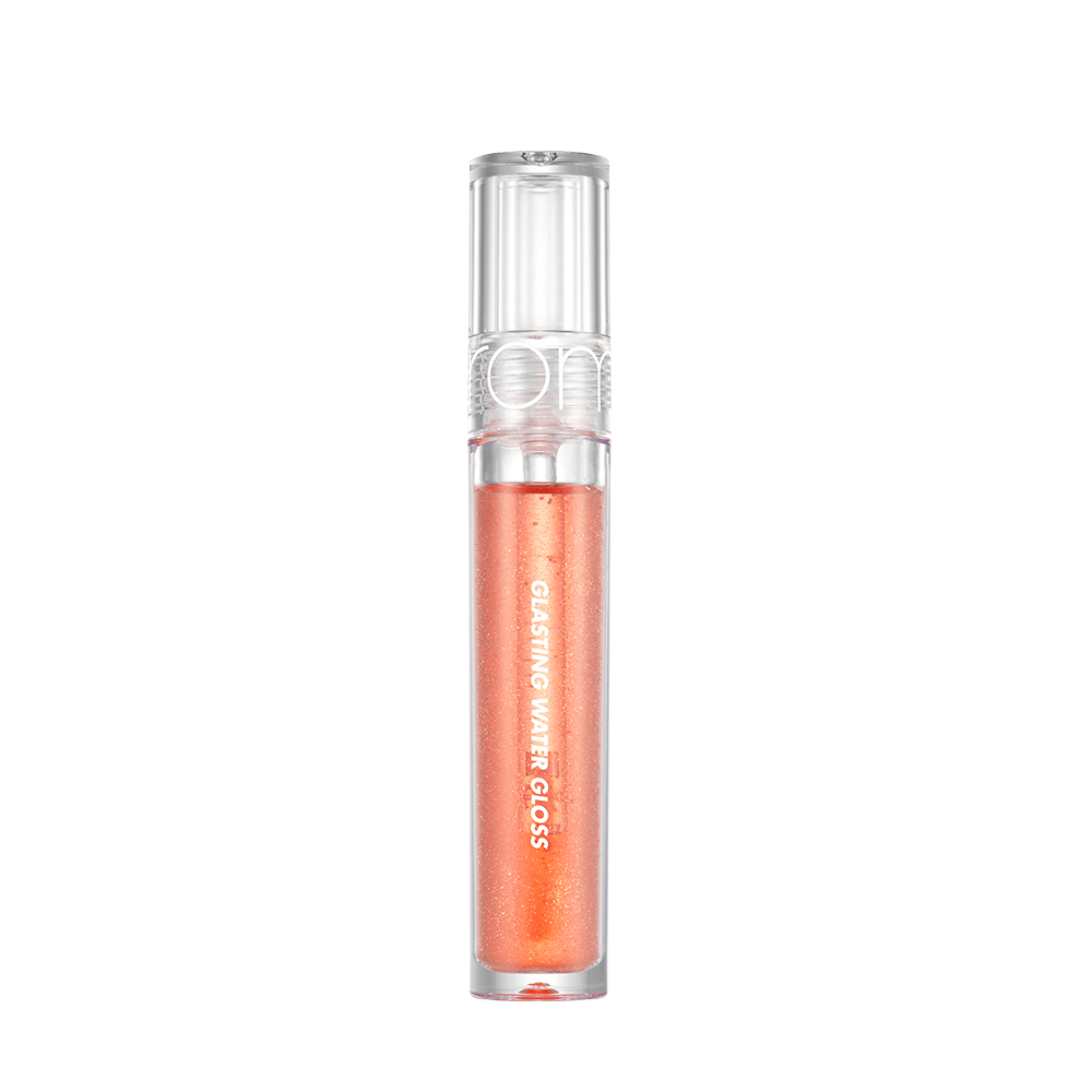 Rom nd gloss. Glasting Water Gloss 01. ROM&ND Glasting Water Gloss 01 Sanho Crush, 4,5ml - Сияющий коралловый блеск для губ. Блески Romand. Блеск с сияющими частицами.