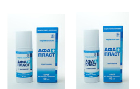 АФА Лейкопластырь Афапласт+ жидкий пластырь спрей 60г пантенол/серебро ...