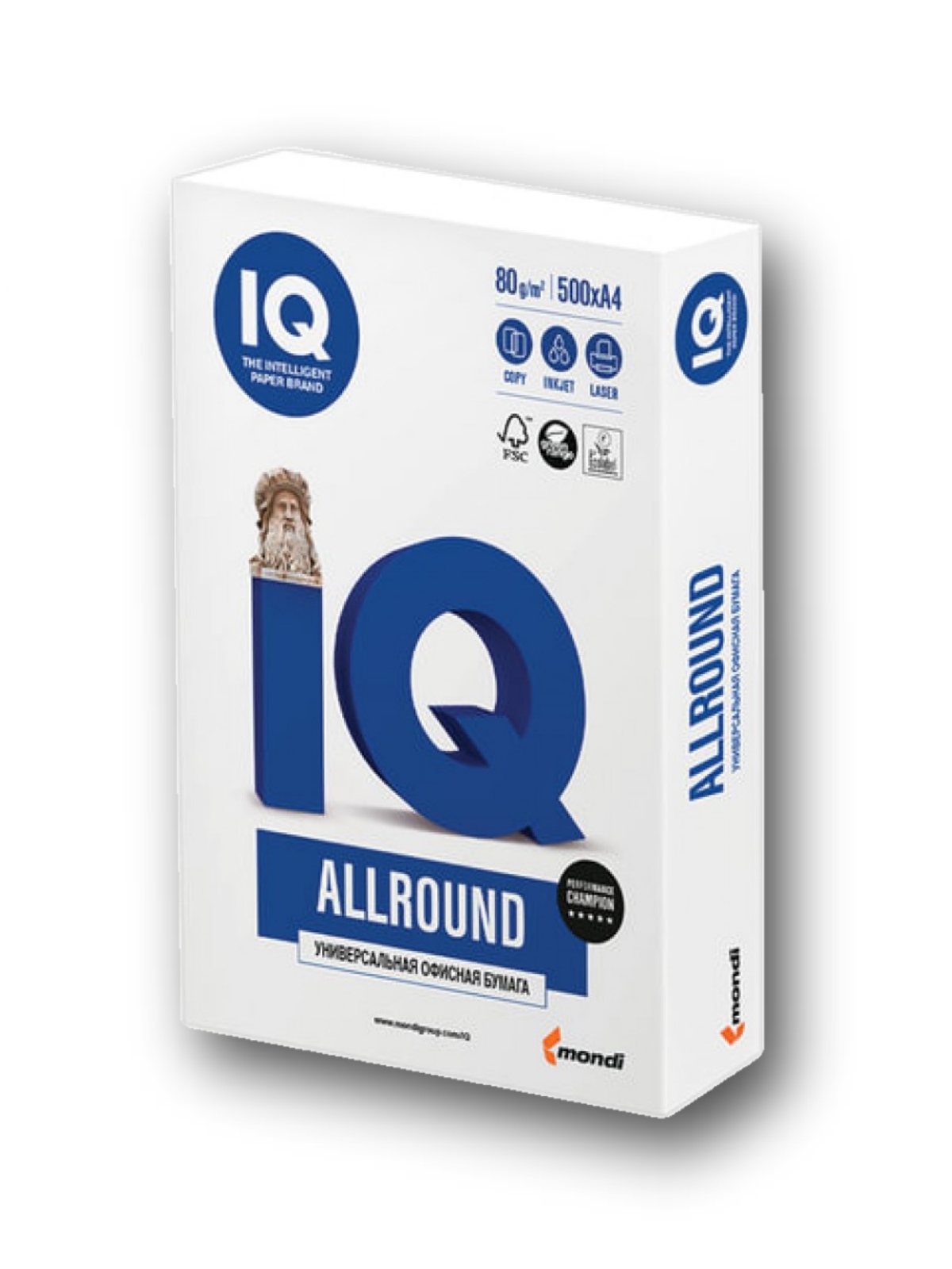 Бумага офисная формата А4 для принтера и ксерокопий, IQ Allround, А4 ...